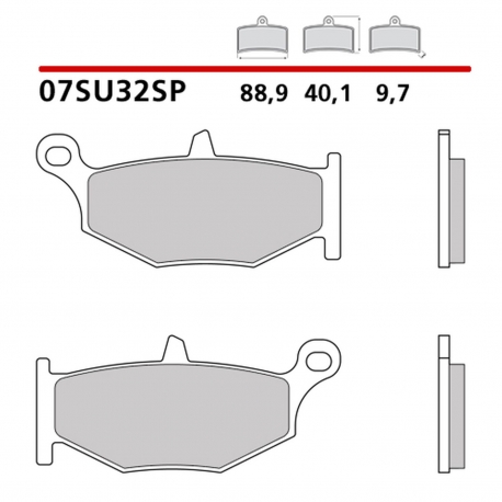 BREMBO 2026/05 KLOCKI HAMULCOWE KH419 SINTER SP (SPIEK METALICZNY) TYŁ (ECE R90)