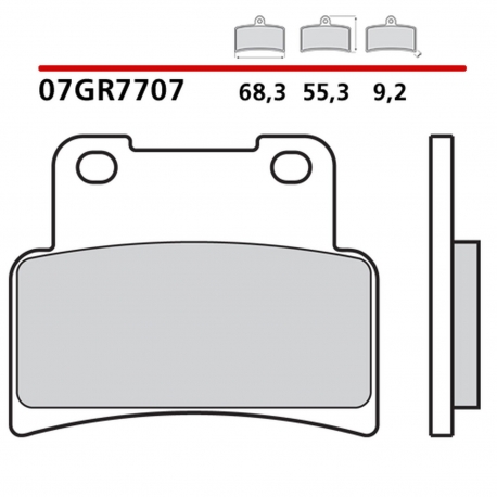 BREMBO 2026/05 KLOCKI HAMULCOWE KH432 GENUINE CARBON CERAMIC (PÓŁMETALICZNE MIESZANKA OEM) PRZÓD/TYŁ