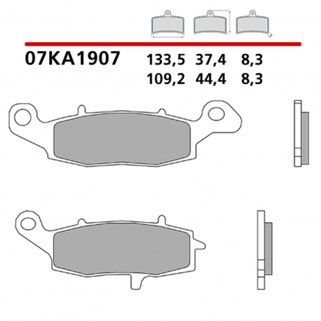 BREMBO 2026/05 KLOCKI HAMULCOWE KH229 GENUINE CARBON CERAMIC (PÓŁMETALICZNE MIESZANKA OEM) PRZÓD/TYŁ