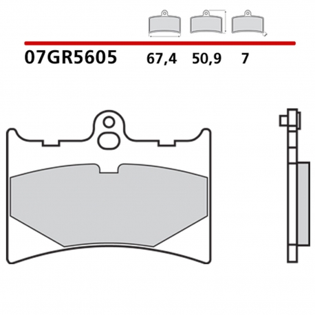 BREMBO 2026/05 KLOCKI HAMULCOWE KH126 GENUINE CARBON CERAMIC (PÓŁMETALICZNE MIESZANKA OEM) PRZÓD/TYŁ