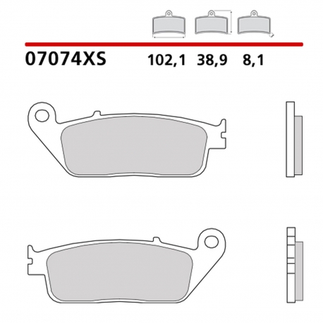 BREMBO 2026/05 KLOCKI HAMULCOWE KH226 / KH142 SCOOTER SINTER XS (SPIEK METALICZNY) PRZÓD/TYŁ (ECE R90)