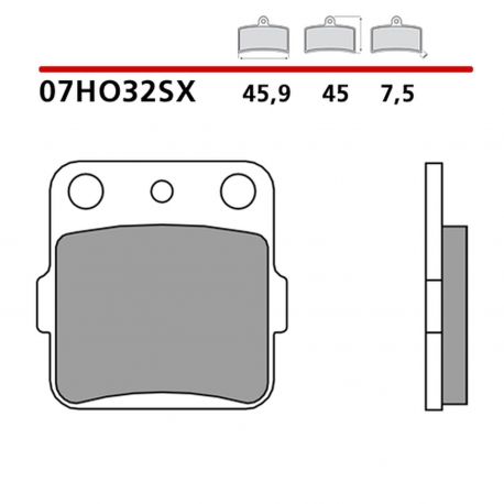 BREMBO 2026/05 KLOCKI HAMULCOWE KH84 OFF ROAD SINTER SD (SPIEK METALICZNY) PRZÓD/TYŁ (ECE R90)