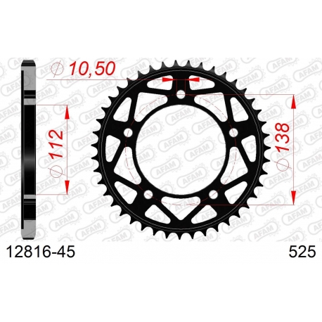 AFAM 2026/04 ZĘBATKA TYLNA 4684 45 YAMAHA MT-09 '21-'24, TRACER 9 / 9 GT '21-'24, XSR900 (MTM890) '22-'24 (JTR1877.45) (ŁAŃC. 52