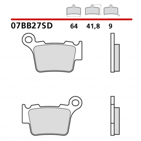 BREMBO 2026/05 KLOCKI HAMULCOWE KH368 OFF ROAD SINTER SD (SPIEK METALICZNY) PRZÓD/TYŁ (ECE R90)