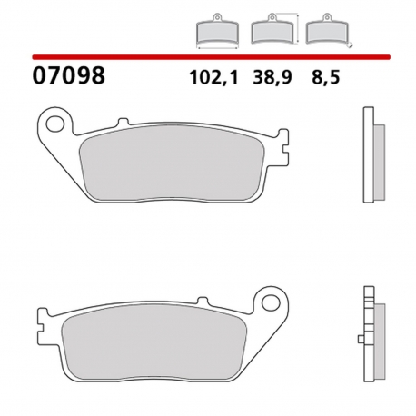 BREMBO 2026/05 KLOCKI HAMULCOWE KH608 SCOOTER CARBON CERAMIC CC (PÓŁMETALICZNE) PRZÓD/TYŁ (ECE R90)