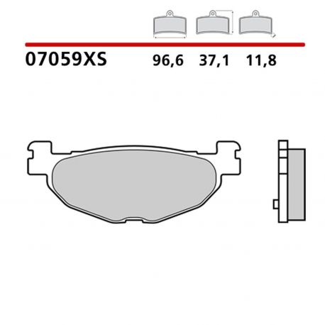 BREMBO 2026/05 KLOCKI HAMULCOWE KH408 SCOOTER SINTER XS (SPIEK METALICZNY) PRZÓD/TYŁ (ECE R90)