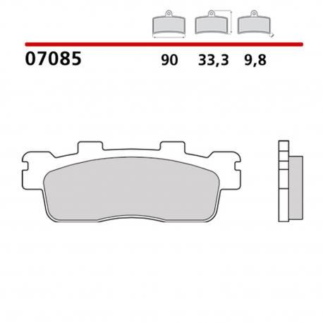 BREMBO 2026/05 KLOCKI HAMULCOWE KH498 SCOOTER CARBON CERAMIC CC (PÓŁMETALICZNE) PRZÓD/TYŁ (ECE R90)