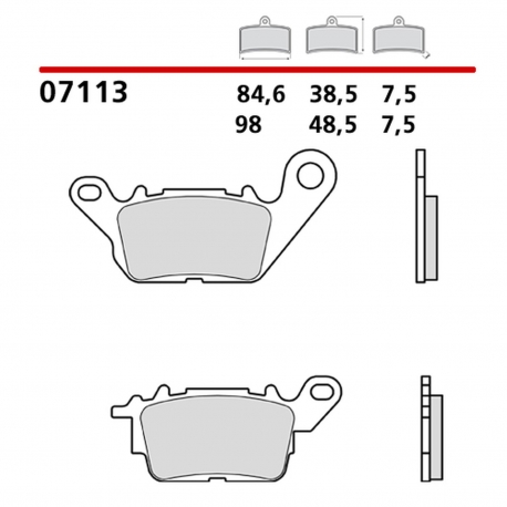 BREMBO 2026/05 KLOCKI HAMULCOWE KH694 SCOOTER CARBON CERAMIC CC (PÓŁMETALICZNE) PRZÓD/TYŁ (ECE R90)