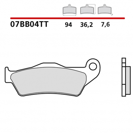 BREMBO 2026/05 KLOCKI HAMULCOWE KH181 OFF ROAD/ROAD CARBON CERAMIC TT (PÓŁMETALICZNE) PRZÓD/TYŁ (ECE R90)