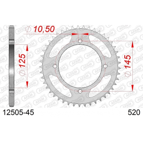 AFAM 2026/04 ZĘBATKA TYLNA 857 45 YAMAHA XT 600E '90-03, XT 660Z TENERE '91-00 (JTR857.45) (ŁAŃC. 520)