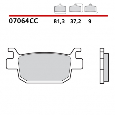 BREMBO 2026/05 KLOCKI HAMULCOWE KH415 SCOOTER CARBON CERAMIC CC (PÓŁMETALICZNE) PRZÓD/TYŁ (ECE R90)