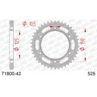 AFAM 2026/04 ZĘBATKA TYLNA 4454 42 KTM 950/990/1190 ADVENTURE / R LC8 '03-'18 (JTR899.42) (ŁAŃC. 525)