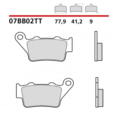 BREMBO 2026/05 KLOCKI HAMULCOWE KH208 OFF ROAD/ROAD CARBON CERAMIC TT (PÓŁMETALICZNE) PRZÓD/TYŁ (ECE R90)
