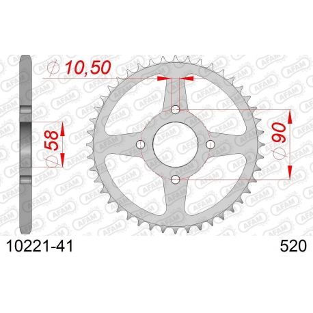 AFAM 2026/04 ZĘBATKA TYLNA 279 41 HONDA VT 125C '99-'07 (JTR273.41) (ŁAŃC. 520)