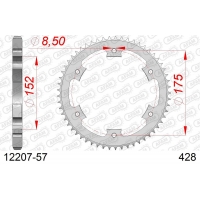 AFAM 2026/04 ZĘBATKA TYLNA 844 57 YAMAHA DT 125R/RE 99-06 (JTR839.57) (ŁAŃC. 428)