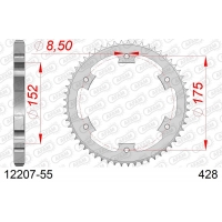 AFAM 2026/04 ZĘBATKA TYLNA 844 55 YAMAHA DT 125R/RE 99-06 (JTR839.55) (ŁAŃC. 428)