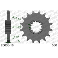 AFAM 2026/04 ZĘBATKA PRZEDNIA 347 16 HONDA CBR 1000RR '04-'16, CBF 1000, CBR 900/929/954 (JTF333.16) (ŁAŃC. 530)