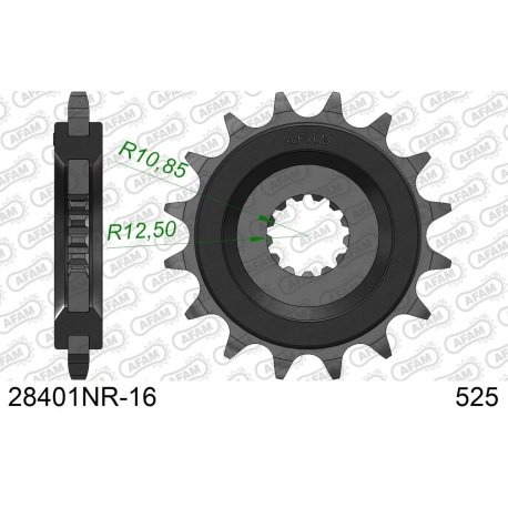 AFAM 2026/04 ZĘBATKA PRZEDNIA 564 16 Z GUMĄ SUZUKI GSR 600/GSXR 600 (JTF520.16RB) (ŁAŃC. 525)