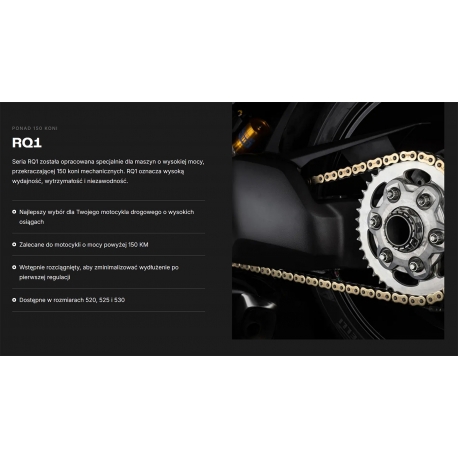 TSUBAKI OGNIWO ŁĄCZĄCE ZAPINKA DO ŁAŃCUCHA 525 RQ1 PROFESSIONAL ROAD X-RING CHAIN KOLOR ZŁOTY