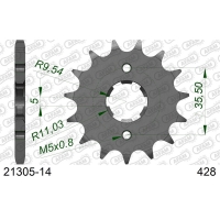 AFAM 2026/04 ZĘBATKA PRZEDNIA 2053 14 YAMAHA TW 125 (JTF1559.14) (ŁAŃC. 428)