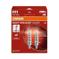 OSRAM ŻARÓWKA H1 12V, 55W P14.5S NIGHTBREAKERSILVER DUOBOX - 2 SZTUKI