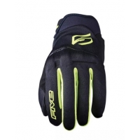 FIVE GLOVES RĘKAWICE TEKSTYLNE GLOBE EVO KOLOR CZARNY/ŻÓŁTY FLUO ROZMIAR 8 (S)