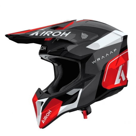 AIROH KASK CROSS / ENDURO / ATV / QUAD WRAAAP CONQUER KOLOR CZARNY/CZERWONY/BIAŁY ROZMIAR L