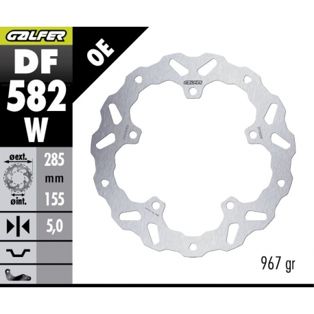 GALFER TARCZA HAMULCOWA PRZÓD KTM 390 ENDURO R '25- (WAVE FIXED) (320X175X5MM)
