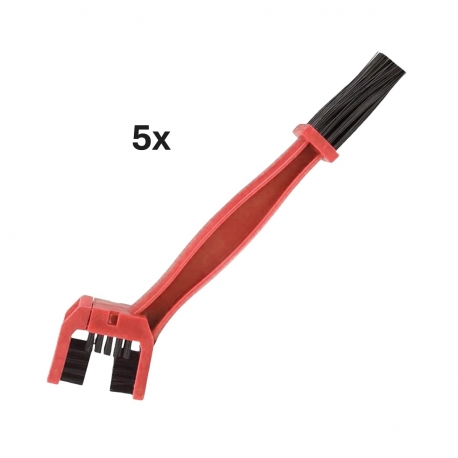BIKETEC SZCZOTKA DO CZYSZCZENIA ŁAŃCUCHA 25,6CM X 6CM X 3,2CM KOLOR CZERWONY