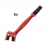 BIKETEC SZCZOTKA DO CZYSZCZENIA ŁAŃCUCHA 25,6CM X 6CM X 3,2CM KOLOR CZERWONY