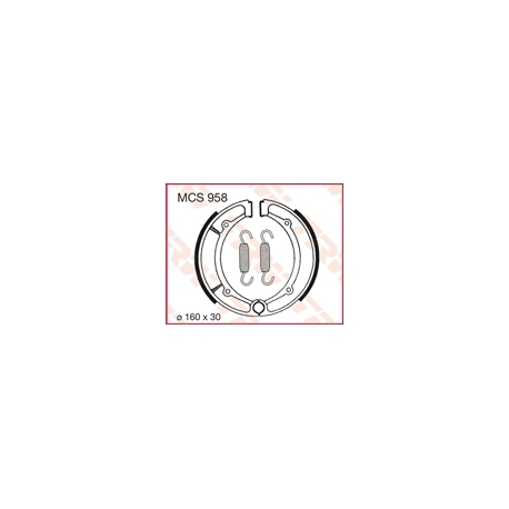 TRW ZF SZCZĘKI HAMULCOWE YAMAHA YFM 350 / 400 / 600 TYŁ (160X30MM) (Y516)