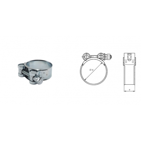 PROMX OBEJMA GBS SILVER 42/20 - 40-43MM - W2 - 1 SZTUKA