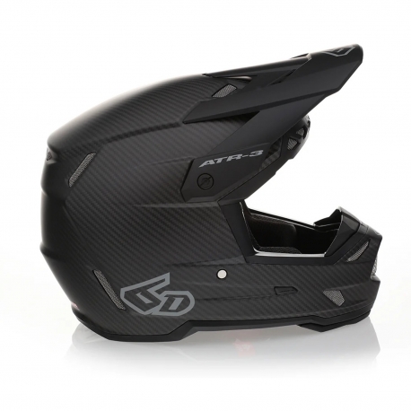 6D HELMETS KASK CROSS/ENDURO MODEL ATR-3 SOLID MATTE BLACK FIM (FRHPhe-02) KOLOR CZARNY/SZARY ROZMIAR S
