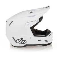 6D HELMETS KASK CROSS/ENDURO MODEL ATR-3 SOLID GLOSS WHITE FIM (FRHPhe-02) KOLOR BIAŁY ROZMIAR S