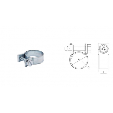 PROMX OPASKA ŚRUBOWA W1 MINI 13-15/9MM - 5 SZTUK
