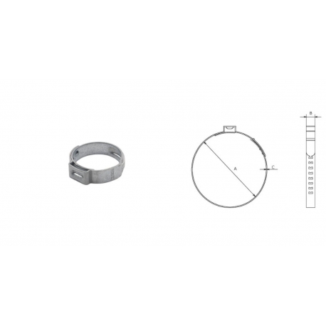 PROMX OETIKER 167 OPASKA BEZSTOPNIOWA Z UCHEM - 81,3-84,5/7MM - 1 SZTUKA