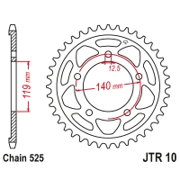 JT ZĘBATKA TYLNA 4671 46 BMW M 1000 RR '21-'26, S 1000 RR '24-'26 (467146JT) (ŁAŃC. 525) - ZAMÓWIĆ