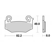 SBS KLOCKI HAMULCOWE KH779 TRACK AND SPORT SINTER KOLOR ZŁOTY PASUJE DO: BMW R 1300GS '24-, R 1300GS TRIPLE BLACK '24- , R 1300G