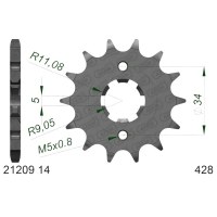 AFAM 2026/06 ZĘBATKA PRZEDNIA 2053 14 YAMAHA TW 125 (ŁAŃC. 428) (JTF1559.14)