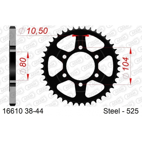 AFAM 2026/06 ZĘBATKA TYLNA 4359 40 KAWASAKI ZX 6 R '98-'02, Z 1000 '07-'09, ZX10R '04-'15 (ŁAŃC. 525) (JTR1489.40)
