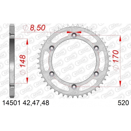 AFAM 2026/06 ZĘBATKA TYLNA 804 42 SUZUKI DR 600 (85-89), DR 650 (90-95)(ŁAŃC. 520) (JTR828.42)