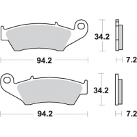 SBS KLOCKI HAMULCOWE KH185 / KH389 STREET PERFORMANCE (EXCEL) SINTER KOLOR ZŁOTY