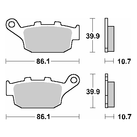 SBS KLOCKI HAMULCOWE KH140 STREET STANDART CERAMIC KOLOR CZARNY