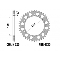 PBR 13/07 ZĘBATKA TYLNA 4730 44 (ŁAŃC. 525) (MADE IN ITALY)
