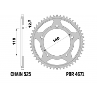 PBR 13/07 ZĘBATKA TYLNA 4671 44 (ŁAŃC. 525) (MADE IN ITALY)