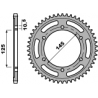 PBR PROMOCJA ZĘBATKA TYLNA 865 46 C45 YAMAHA FZR600 89-91 (ŁAŃC. 530) (JTR865.46) (MADE IN ITALY)