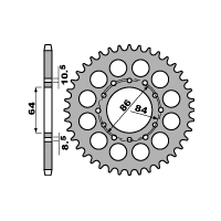 PBR ZĘBATKA TYLNA 814 44 C45 SUZUKI GSX 400 E 81-83 (ŁAŃC. 530) (MADE IN ITALY)