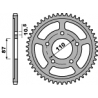 PBR PROMOCJA ZĘBATKA TYLNA 828 45 C45 SUZUKI SV 650S (99-13) (JTR807.45) (ŁAŃC. 525) (MADE IN ITALY)