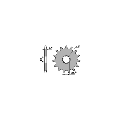 PBR ZĘBATKA PRZEDNIA 565 13 18NC (ŁAŃC. 520)YFZ 450 '04-'13 (MADE IN ITALY)