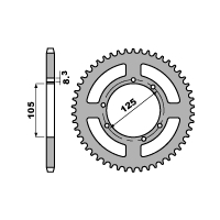 PBR ZĘBATKA TYLNA 4413 60 C45 HM 50 CRE (ŁAŃC. 428) (JTR1134.60) (MADE IN ITALY)